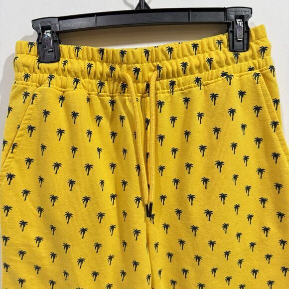 Men's French Terry Pocket Sweat Shorts Small Yellow - Picture 3 of 16
